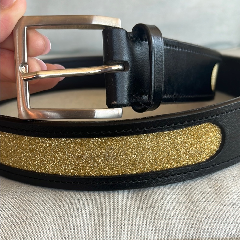 Black and Gold Sparkle Women’s Belt